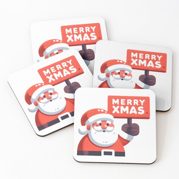 Item preview, Santa with sign "Merry Xmas" designed and sold by AI-Only Creations.