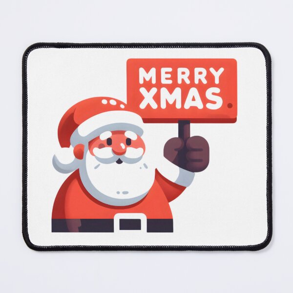 Item preview, Santa with sign "Merry Xmas" designed and sold by AI-Only Creations.
