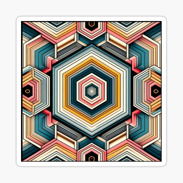 Repeated hexagonal design | modern pattern design Sticker