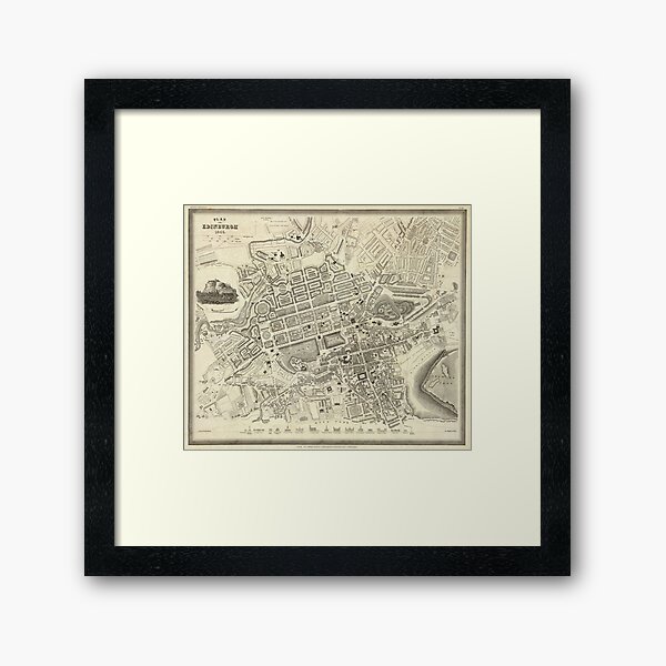 Item preview, Vintage Map of Edinburgh Scotland (1844) designed and sold by BravuraMedia.