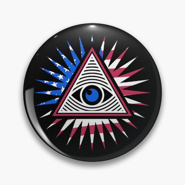 Item preview, All-Seeing Eye USA Flag - Eye inside Pyramid  designed and sold by venomousvector.