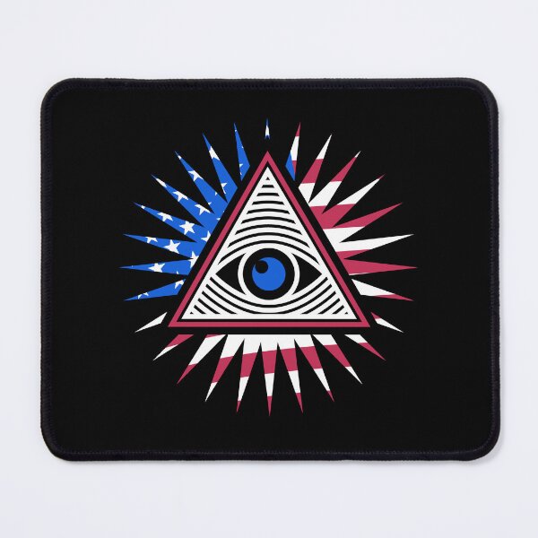 Item preview, All-Seeing Eye USA Flag - Eye inside Pyramid  designed and sold by venomousvector.
