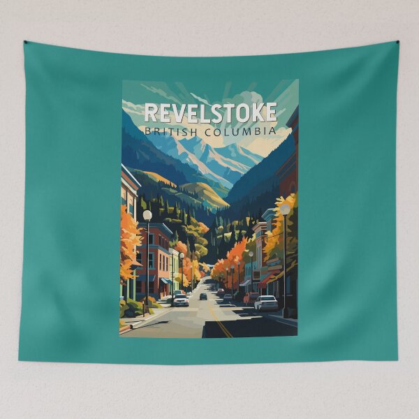 Item preview, Revelstoke Canada Travel Art Vintage designed and sold by KrisSidDesigns.