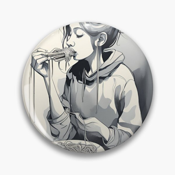 Item preview, Girl Eating Spaghetti designed and sold by Ayshopcog.