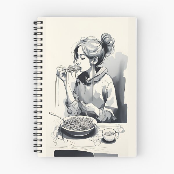 Item preview, Girl Eating Spaghetti designed and sold by Ayshopcog.
