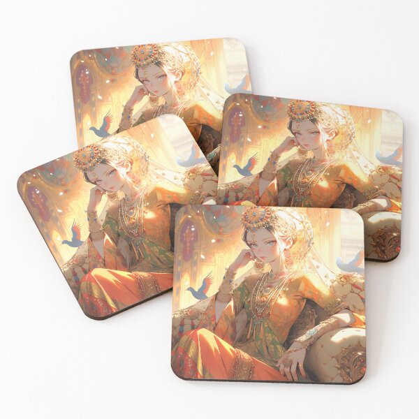 Item preview, Another Arabian anime princess on throne portrait art designed and sold by TheArtistOf2022.