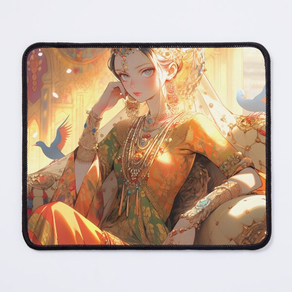 Item preview, Another Arabian anime princess on throne portrait art designed and sold by TheArtistOf2022.