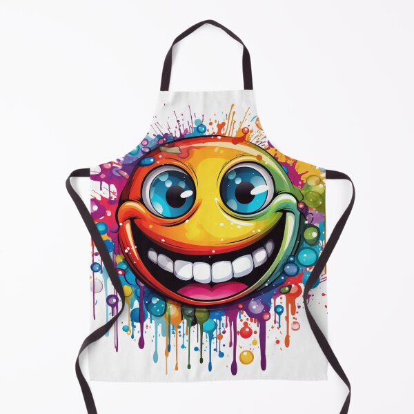 Item preview, Comic smily yellow colorful black laughing round face designed and sold by G-M-Designs.