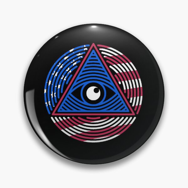 Item preview, All Seeing Eye USA Flag round Left Chest design designed and sold by venomousvector.