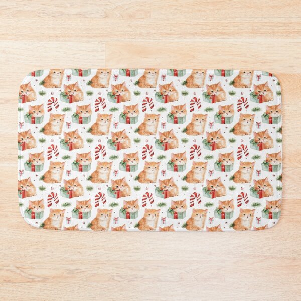 Item preview, cute cat x'mas seamless digital paper designed and sold by mussyjane.