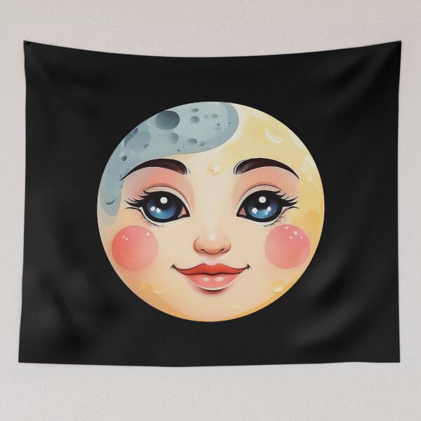 Item preview, Cute Smiling Moon Face designed and sold by SassyArtistry.
