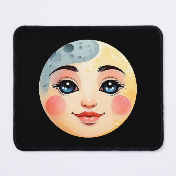 Item preview, Cute Smiling Moon Face designed and sold by SassyArtistry.