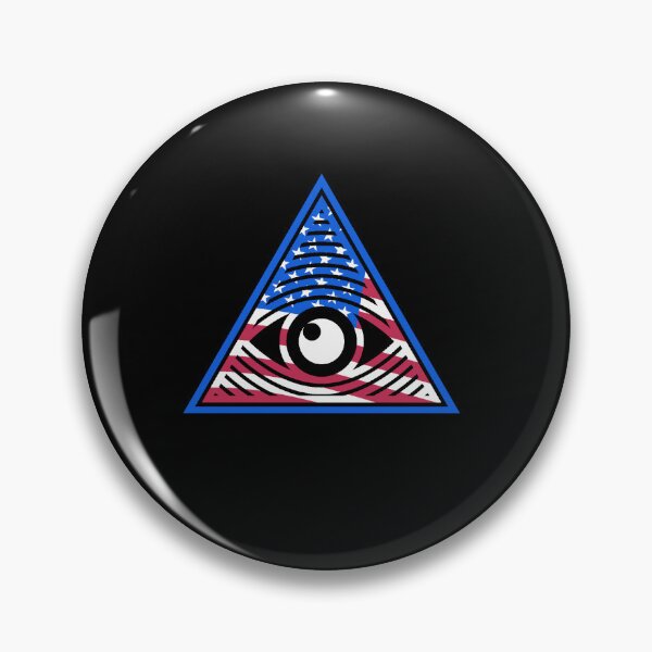 Item preview, All Seeing Eye USA Flag Triangular Left Chest American design designed and sold by venomousvector.