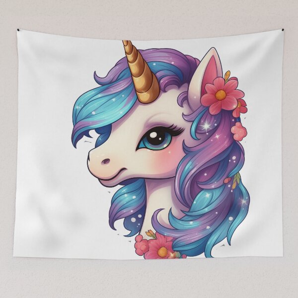 Item preview, Dreamy cartoon unicorn designed and sold by AnimalsCartoon.