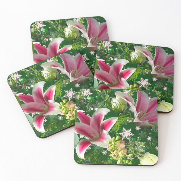 Item preview, Holiday floral print designed and sold by Susan Gallup.