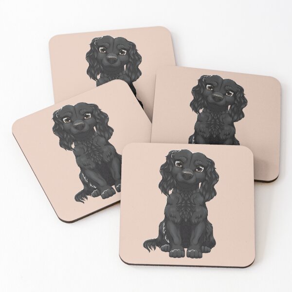 Item preview, Black Cocker Spaniel Cute Puppy designed and sold by Bamsdrawz.