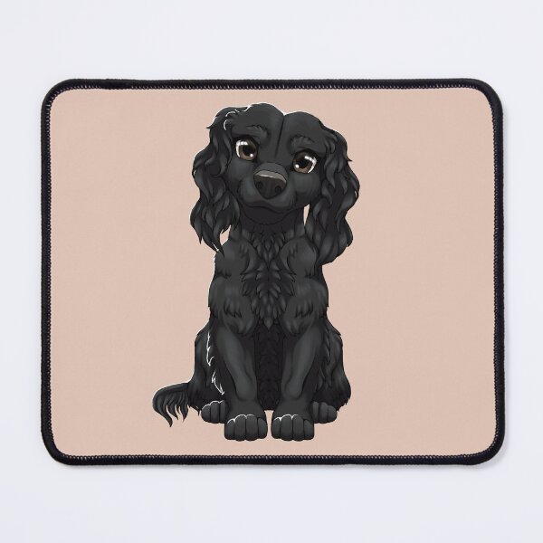 Item preview, Black Cocker Spaniel Cute Puppy designed and sold by Bamsdrawz.