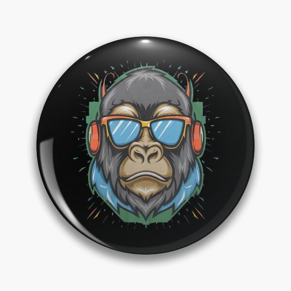 Item preview,   Gorilla with Sunglasses Monkey Tag for Kids designed and sold by medbouk1.