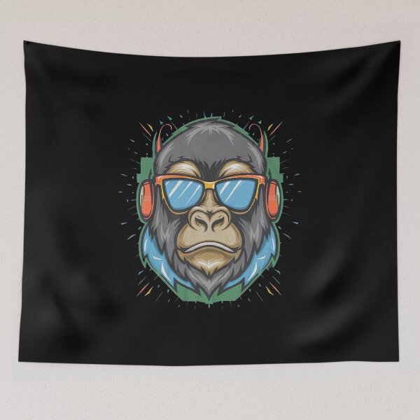 Item preview,   Gorilla with Sunglasses Monkey Tag for Kids designed and sold by medbouk1.
