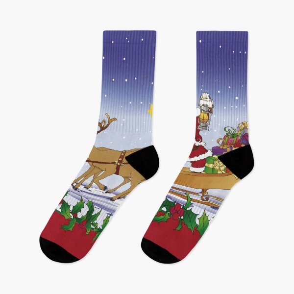 Item preview, Reindeer with sleigh and Santa Claus. designed and sold by AnneDidelot.