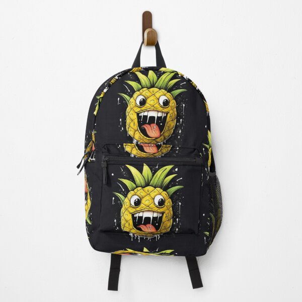 Item preview, Comic street art yellow colorful black laughing pineapple face designed and sold by G-M-Designs.