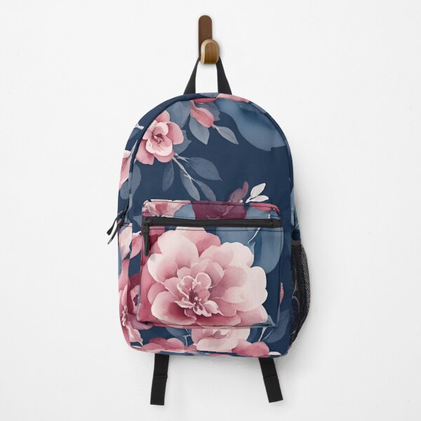 Item preview, Wonderful Maroon Floral Pattern Navy Background designed and sold by tonorpuri.