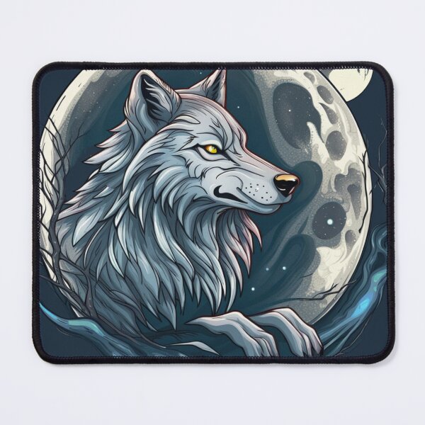 Item preview, Lunar Howl: Captivating Wolf Moon designed and sold by NightshadeWolfs.