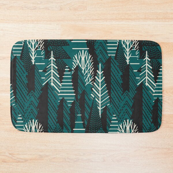 Item preview, Winter forest // night swim green panna cotta and morel beige cozy pine trees  designed and sold by SelmaCardoso.