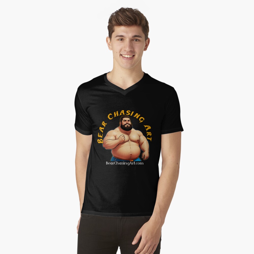 Item preview, V-Neck T-Shirt designed and sold by bearchasingart.