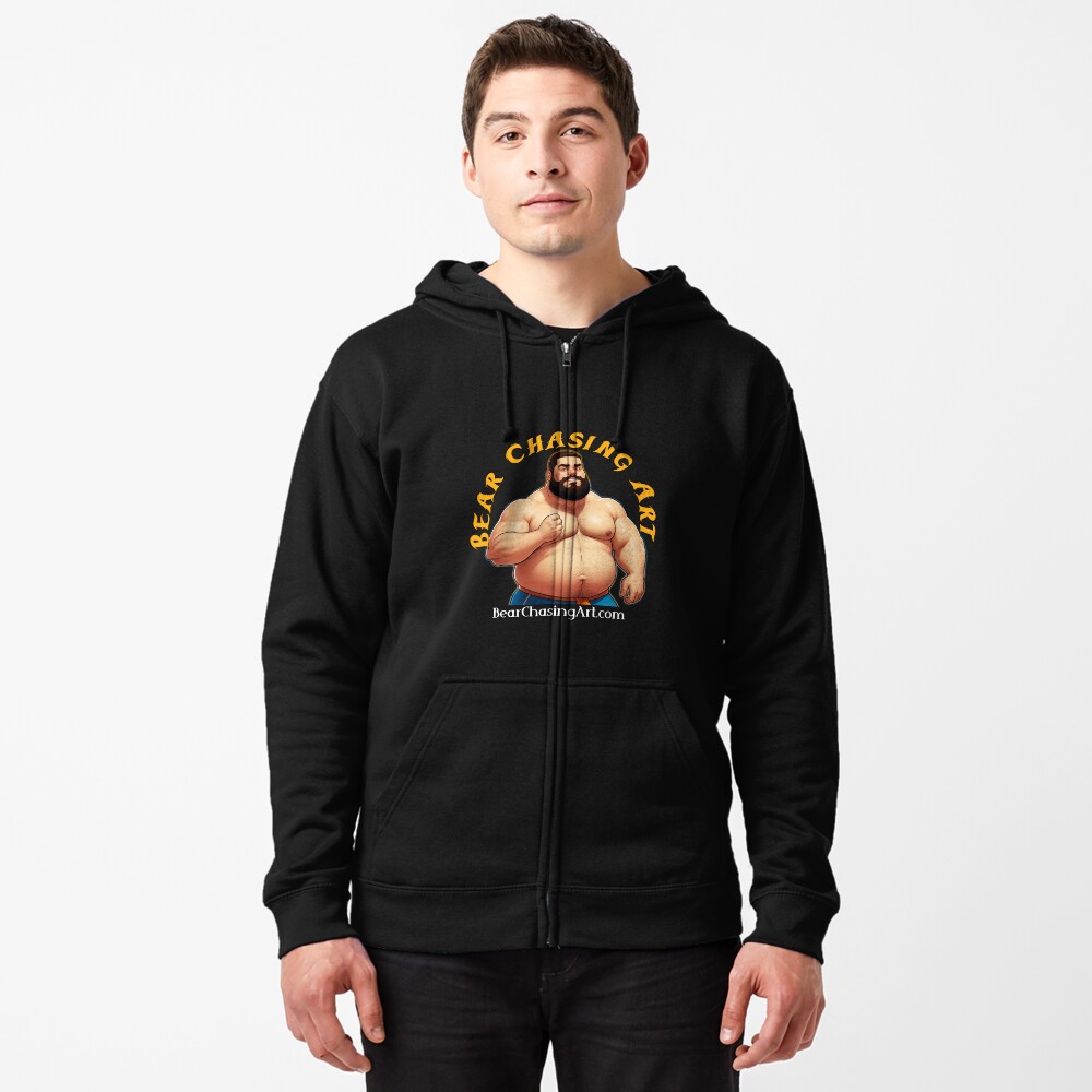 Item preview, Zipped Hoodie designed and sold by bearchasingart.