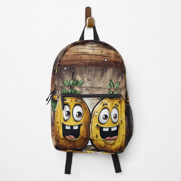 Item preview, Comic street art yellow colorful black laughing potatoes pair of fruits designed and sold by G-M-Designs.