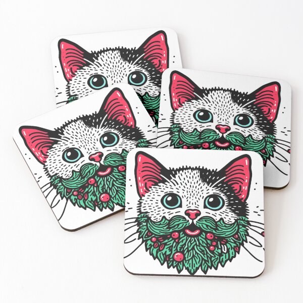 Item preview, Cat Christmas Cat with Beard Santa Claus Cat designed and sold by sharon1210.