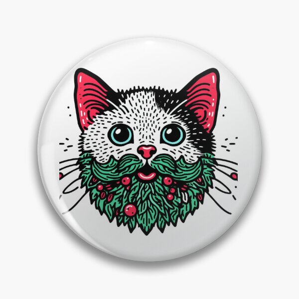 Item preview, Cat Christmas Cat with Beard Santa Claus Cat designed and sold by sharon1210.