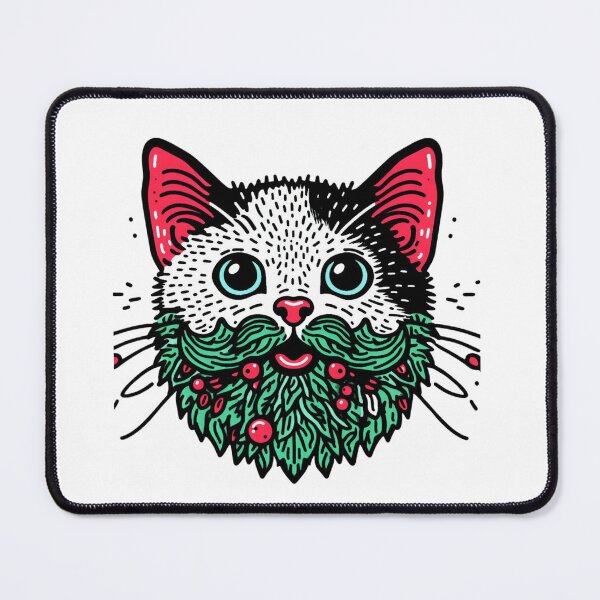 Item preview, Cat Christmas Cat with Beard Santa Claus Cat designed and sold by sharon1210.