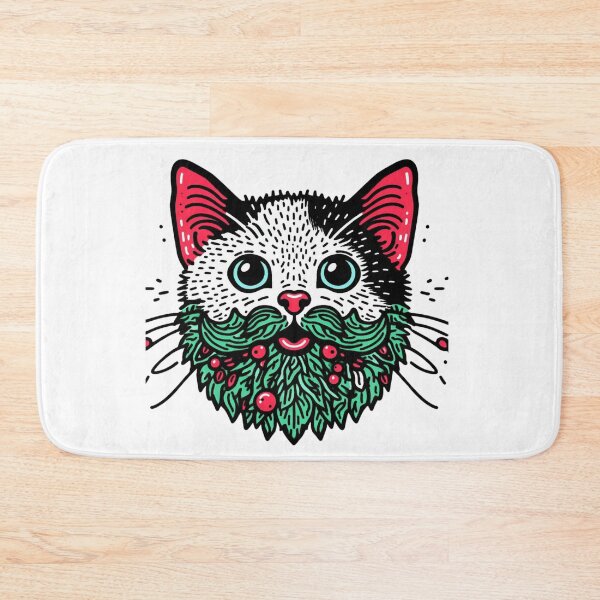 Item preview, Cat Christmas Cat with Beard Santa Claus Cat designed and sold by sharon1210.
