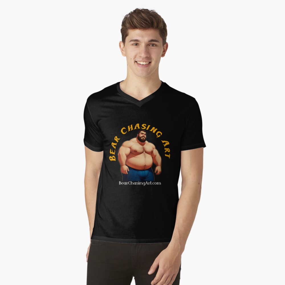 Item preview, V-Neck T-Shirt designed and sold by bearchasingart.