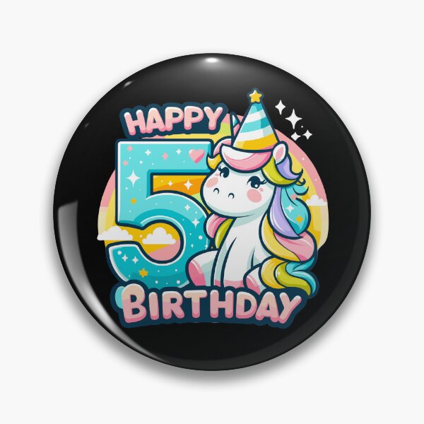 Item preview, Magical Unicorn Happy 5th Birthday Party Design designed and sold by Jurady.