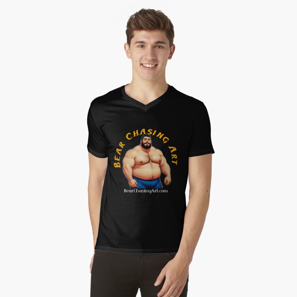 Item preview, V-Neck T-Shirt designed and sold by bearchasingart.