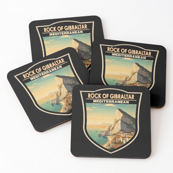 Item preview, Rock of Gibraltar Travel Art Badge designed and sold by KrisSidDesigns.