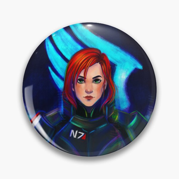 Item preview, Neon Commander Shepard female - Paragon / Happy N7 Day 2023 designed and sold by ShayaFury.