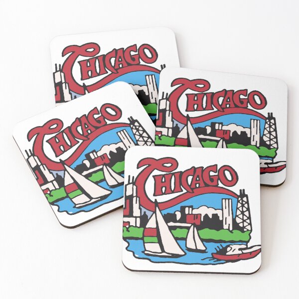 Item preview, Vintage Retro Chicago Skyline designed and sold by Decal Mania.