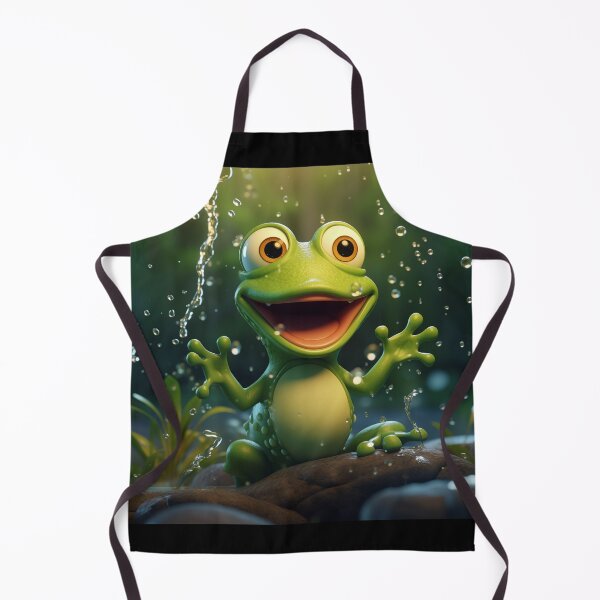 Artikelvorschau, Lustiger Frosch mit großen Augen neben einem Teich entworfen und verkauft von tw0nkey.