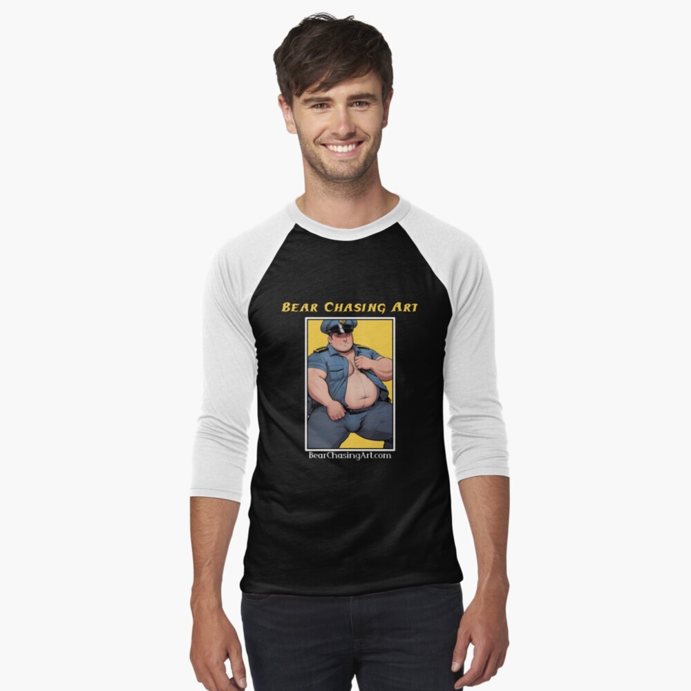 Item preview, Baseball ¾ Sleeve T-Shirt designed and sold by bearchasingart.