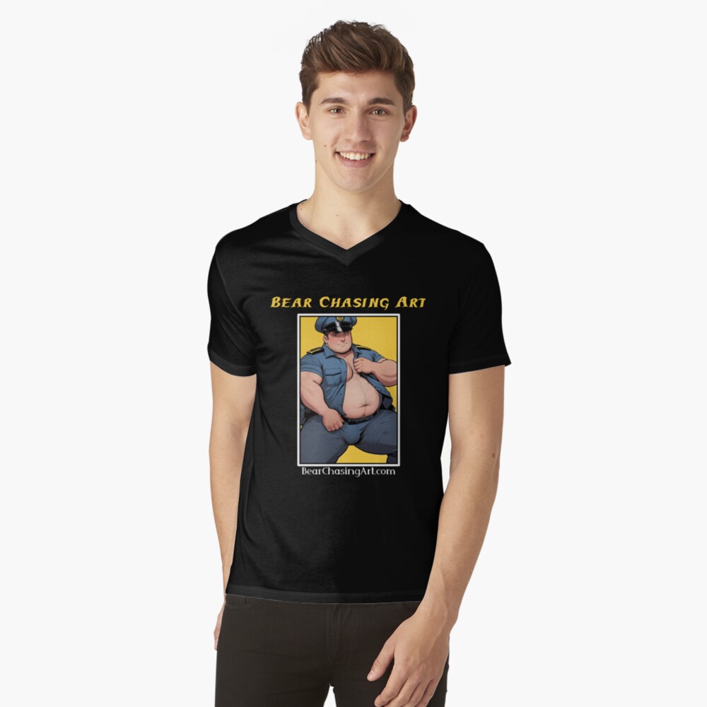 Item preview, V-Neck T-Shirt designed and sold by bearchasingart.