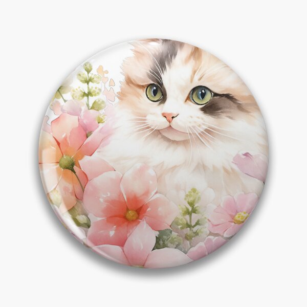 Item preview, Cute Fluffy Cat Nestled Among Blooms designed and sold by LittleLuvies.