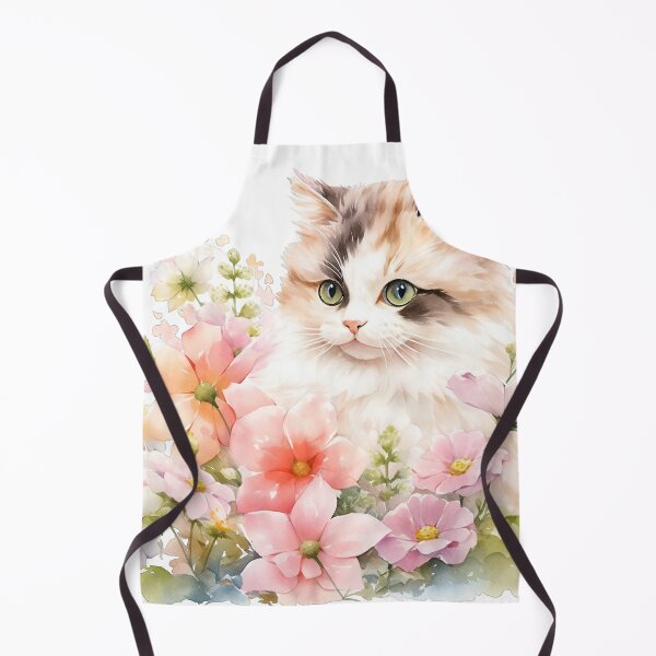 Item preview, Cute Fluffy Cat Nestled Among Blooms designed and sold by LittleLuvies.