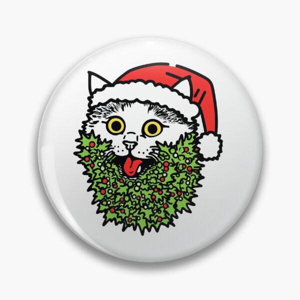 Item preview,  Cat Christmas Cat with Beard Santa Claus Cat designed and sold by sharon1210.
