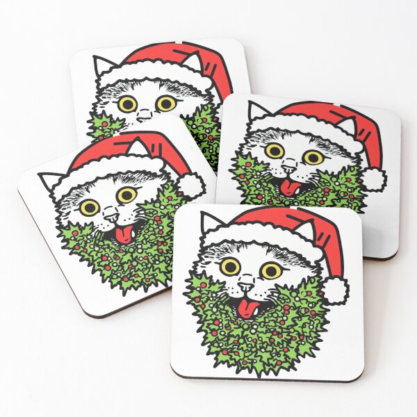 Item preview,  Cat Christmas Cat with Beard Santa Claus Cat designed and sold by sharon1210.