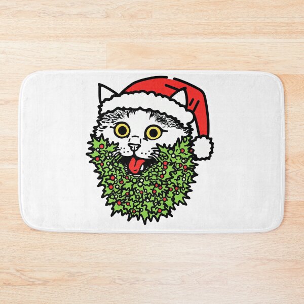 Item preview,  Cat Christmas Cat with Beard Santa Claus Cat designed and sold by sharon1210.