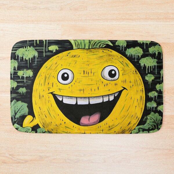 Item preview, Comic street art yellow colorful black laughing turnip fruit designed and sold by G-M-Designs.